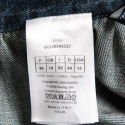 Christian Dior Blue Denim Maxi Skirt XL