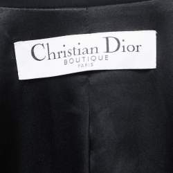 Christian Dior Boutique Black Wool Studded Strap Detail Blazer L