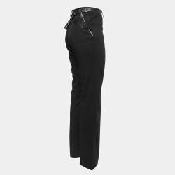 Pre Owned Christian Dior Boutique Vintage Wool Studded Strap Detail Trousers L
