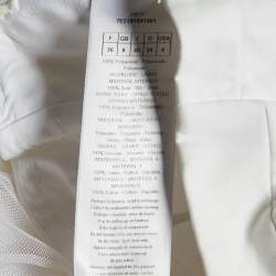 Pre Owned Christian Dior White Silk Bustier Heart Embroidered Bustier Tulle Gown S