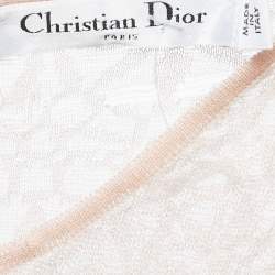 Pre Owned Dior Light Pink Knit Sleeveless Flared Short Dress S