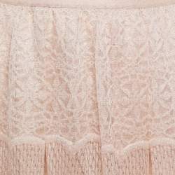 Pre Owned Dior Light Pink Knit Sleeveless Flared Short Dress S