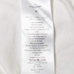 Pre Owned Dior White Cotton Around The World Stella T-Shirt M
