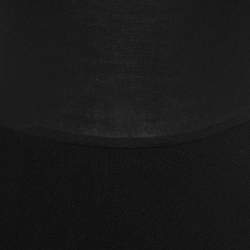 Pre Owned Christian Dior Black Knit Lace Paneled Mini Dress M