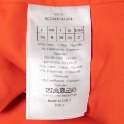 Christian Dior Red Cotton Sleeveless Flared Mini Dress S