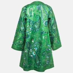 Pre Owned Christian Dior Green Embroidered Jacket M