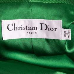 Pre Owned Christian Dior Green Embroidered Jacket M