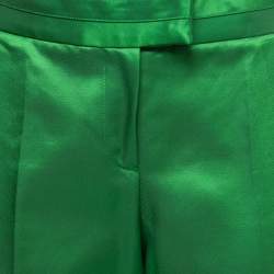 Christian Dior Green Button Detail Cropped Trousers L