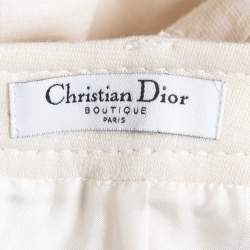 Christian Dior Boutique Cream Wool Blend Pencil Skirt M