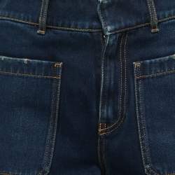 Christian Dior Blue Denim High Waist Wide Leg Jeans S Waist 28"