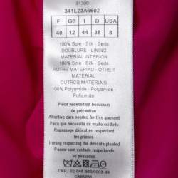 Pre Owned Christian Dior Pink Chiffon Pleated Gown M
