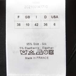 Pre Owned Dior Black Silk Pleated Cowl Back Neck Sleeveless Belted Jumpsuit M