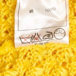 Dior Yellow Knit Button Front Sleeveless Sweater Vest M