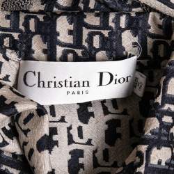Dior Navy Blue Oblique Silk Shorts Shirt Set S