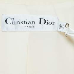 Dior Cream Wool Blend Single Breasted Blazer S