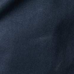 Dior Navy Blue Gabardine Double Breasted Belted Trench Coat M