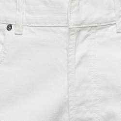 Christian Dior White Denim Straight Fit Cropped Jeans M Waist 34"