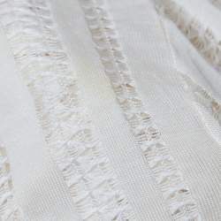 مملوكة مسبقًا Dior Vintage Off White Knit Buttoned Long Sleeve Top S