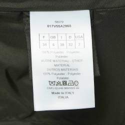 Pre Owned Christian Dior Military Green Camouflage Synthetic Zip Front Jacket S