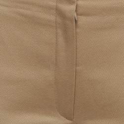 Pre Owned Dior Brown Cotton Fitted Trousers S