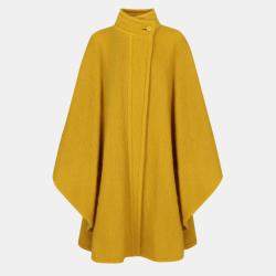 Dior  Women's Wool Single Breasted Coat - Yellow - M