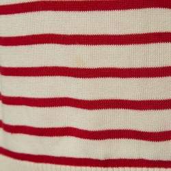 Dior White/Red Cannes Knit Top S