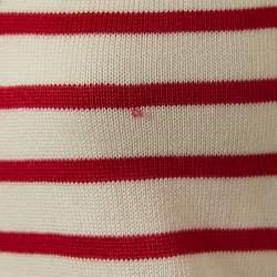 Dior White/Red Cannes Knit Top S