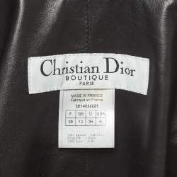 Dior Vintage Black Draped Leather Inside-Out Jacket M