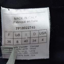 Dior Vintage Navy Blue Wool Blend Single Breasted Blazer S