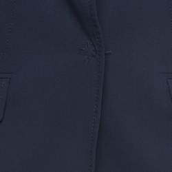 Dior Vintage Navy Blue Wool Blend Single Breasted Blazer S