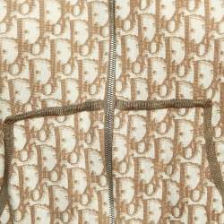 Christian Dior Boutique Brown Logo Monogram Wool Blend Embroidered Jacket M