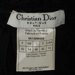 Pre Owned Christian Dior Boutique by John Galliano Black Sheer Lace Midi Dress L