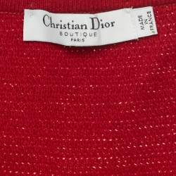 Christian Dior Boutique Red Wool Blend Knit Sweater L