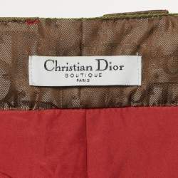 Pre Owned Christian Dior Boutique Brown Logo Monogram Synthetic Rasta Ski Pants M   