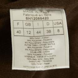 Christian Dior Boutique Green Cotton Blend and Fur Parka Jacket M