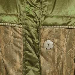 Christian Dior Boutique Green Cotton Blend and Fur Parka Jacket M