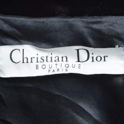 Christian Dior Boutique Brown Fur Sleeveless Belted Mid Length Coat M