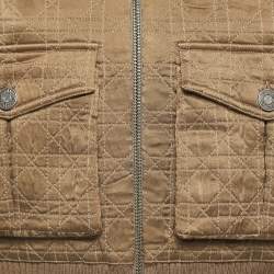 Christian Dior Boutique Brown Cotton and Silk Sleeveless Cropped Jacket M