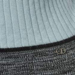 Christian Dior Light Blue Cashmere & Silk Knit Buttoned Sweater S