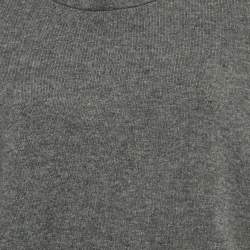 Dior Grey J'Adior Patterned Cashmere Hooded Sweater M
