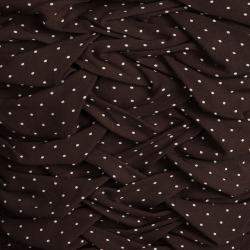 Dior Brown Polka Dot Print Silk Ruched Panel Detail Strapless Dress S