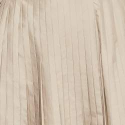 Christian Dior Beige Pleated Crepe Mini Skirt M