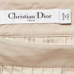 Christian Dior Beige Pleated Crepe Mini Skirt M