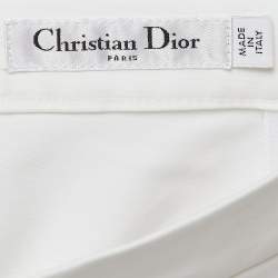 Christian Dior White Cotton Pleated Skorts M