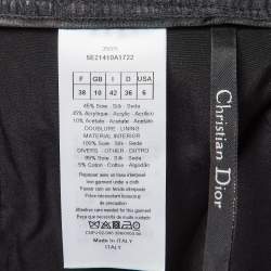 Christian Dior Black Silk Blend Diamond Quilted Bermuda Shorts M