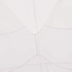 Pre Owned Christian Dior Pastel Pink Organza Silk Paneled Sheer Mini Dress M