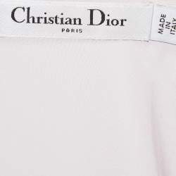 Pre Owned Christian Dior Pastel Pink Organza Silk Paneled Sheer Mini Dress M