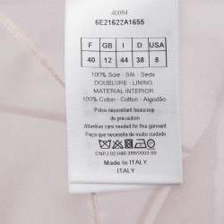 Pre Owned Christian Dior Pastel Pink Organza Silk Paneled Sheer Mini Dress M
