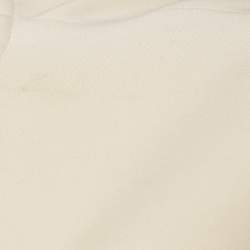 Pre Owned Christian Dior Cream Wool Blend Tie-Up Detail Flared Sleeve Mini Dress M