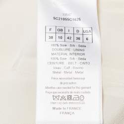 Pre Owned Christian Dior Cream Silk Paneled Sleeveless Playsuit M